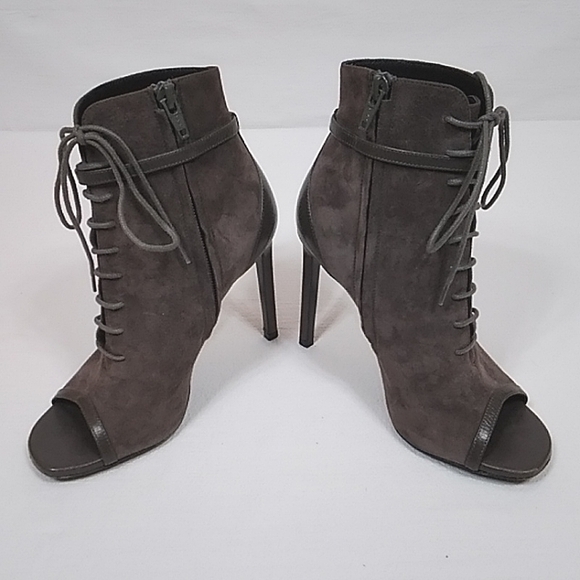 Saint Laurent Jane Suede Ankle Booties Sz 36 - Picture 2 of 9